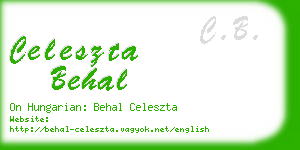 celeszta behal business card
